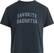 Favorite Daughter The Collegiate Logo Crop Graphic T-Shirt