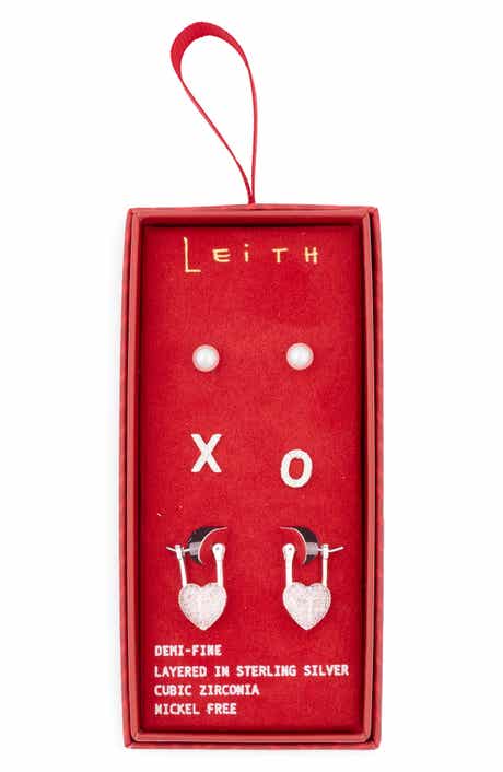 Leith 3-Pack Assorted Valentine's Day Earrings
