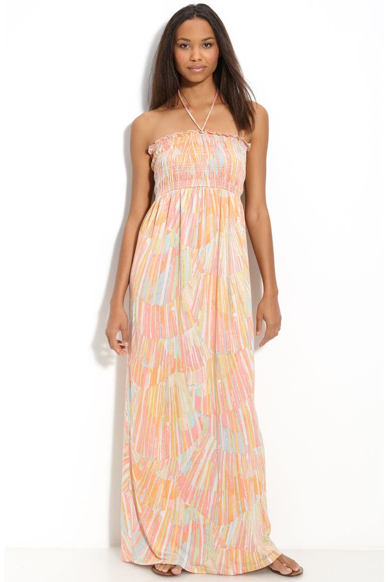 Halter Maxi Dress, Main, color, SUNFADED CANTALOPE