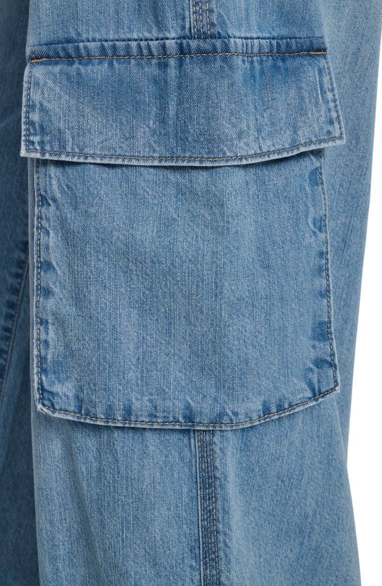 DKNY Jeans High Waist Crop Cargo Jeans, Alternate, color, Rosyln