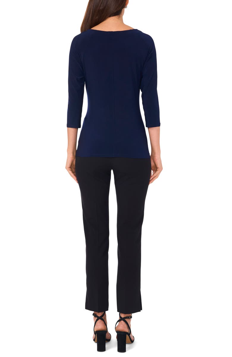 Chaus Grommet Accent Cutout Top, Alternate, color, Classic Navy