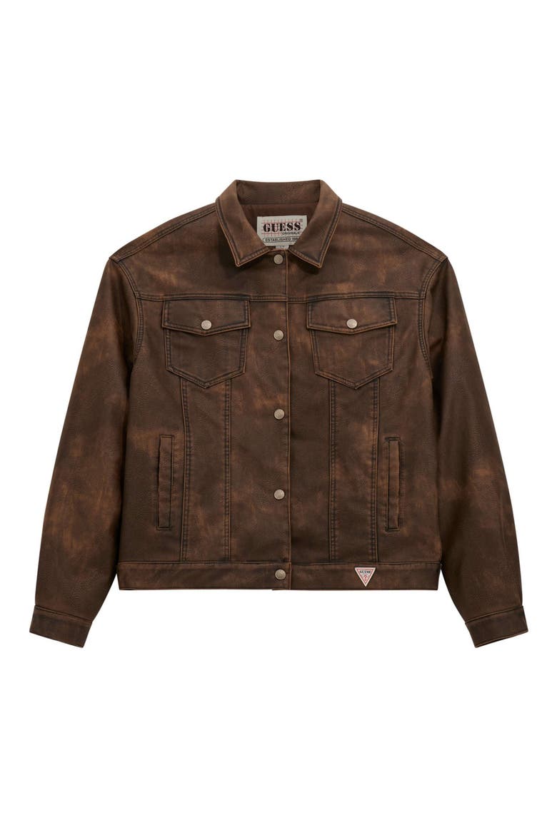 Faux Leather Trucker Jacket (Men) | Nordstrom