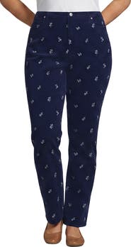 Lands' End Plus Size Fine Wale Corduroy High Rise Straight Leg Pants