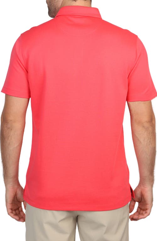 Tailorbyrd Solid Modal Blend Polo In Sunwashed Red