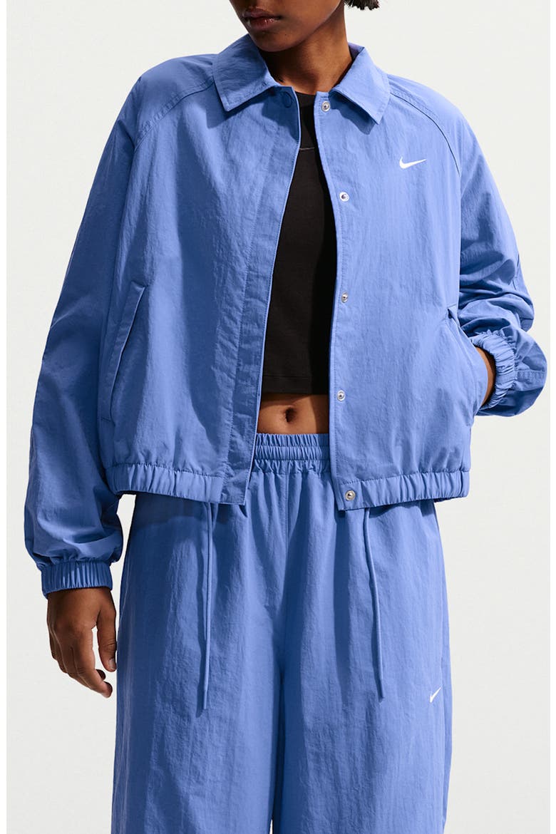 Sportswear Coach's Jacket, Main, color, 460 LIGHT MEDIUM BLUE/SAIL