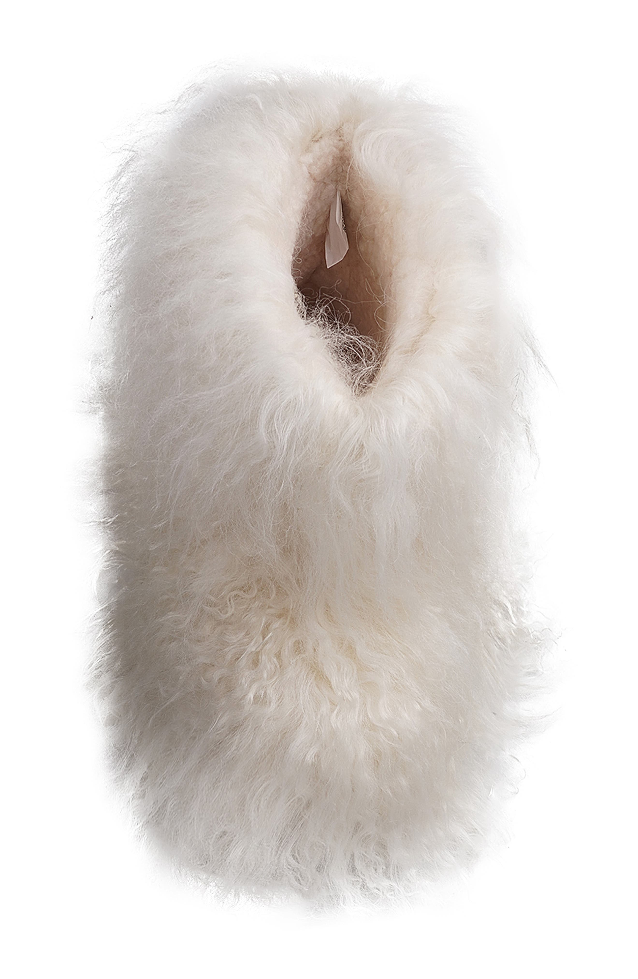 Risha Genuine Shearling Bootie, Alternate, color, IVORY O