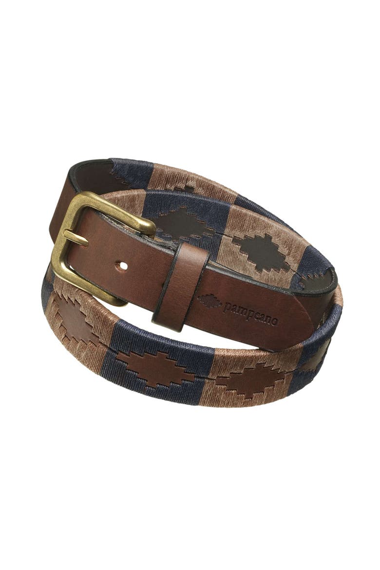 Jefe Belt, Alternate, color, Brown/Navy/Brown