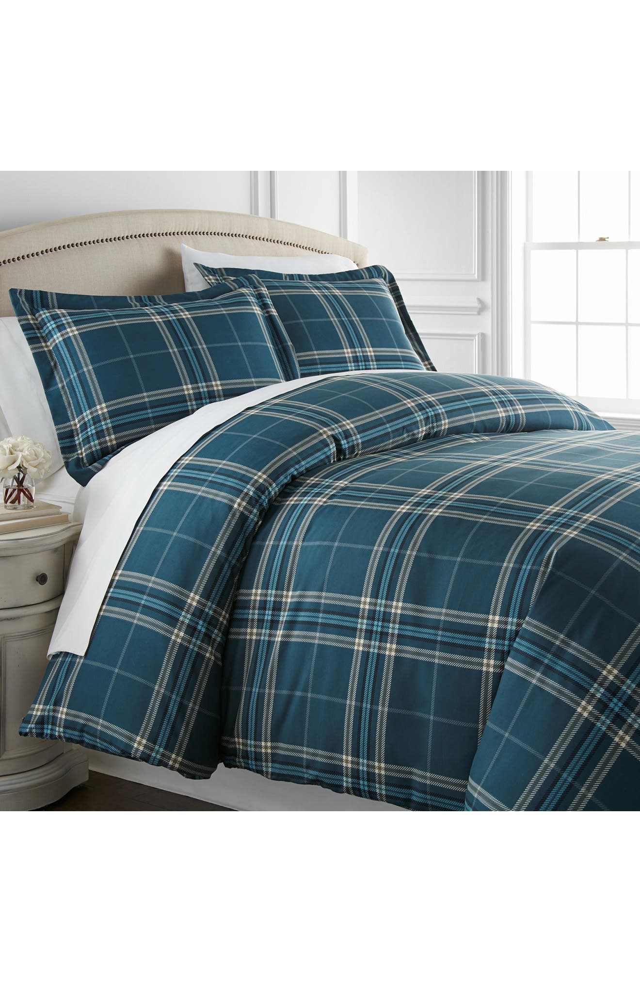 SOUTHSHORE FINE LINENS Vilano Plaid Duvet Cover Set