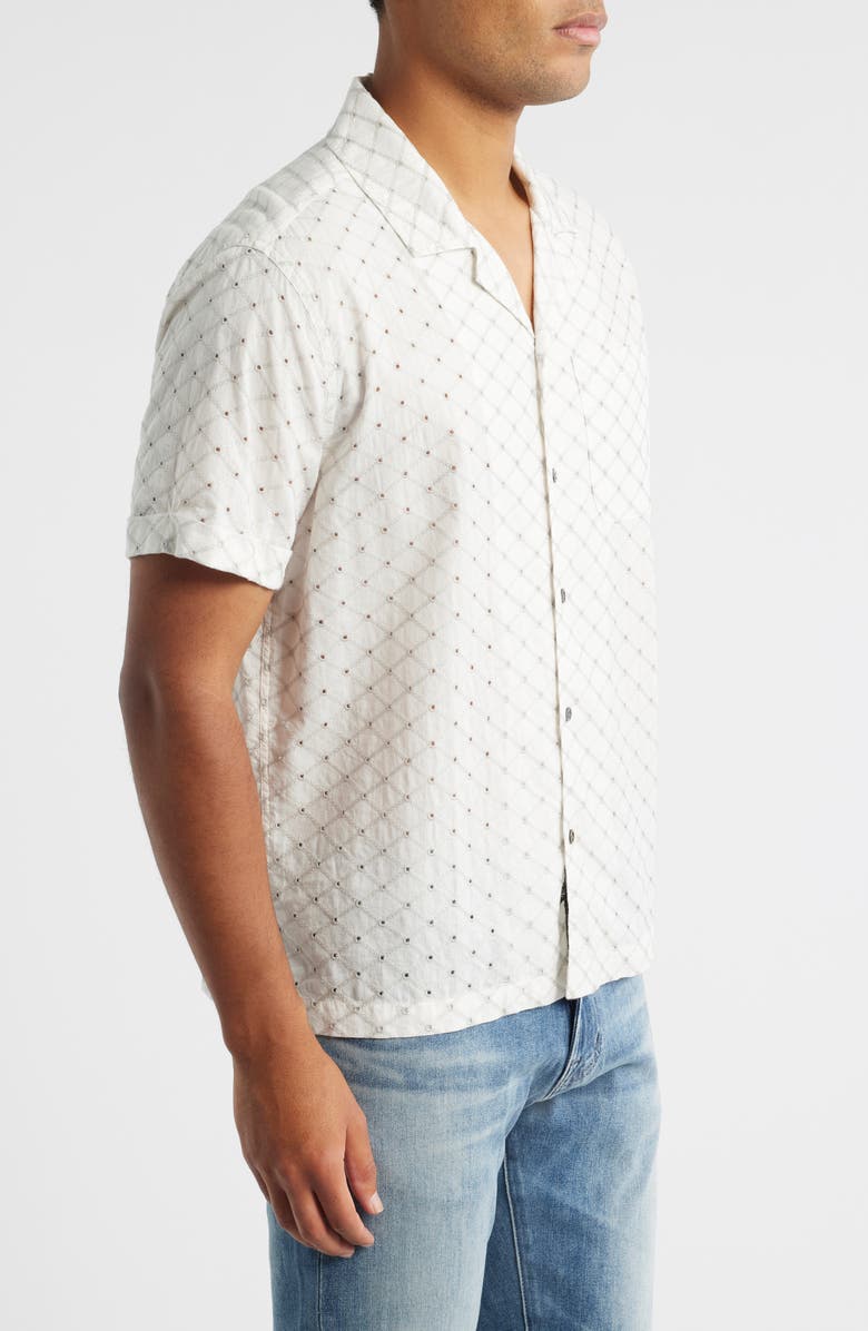 Rails Tyler Eyelet Camp Shirt, Alternate, color, Silver Bone Diamond