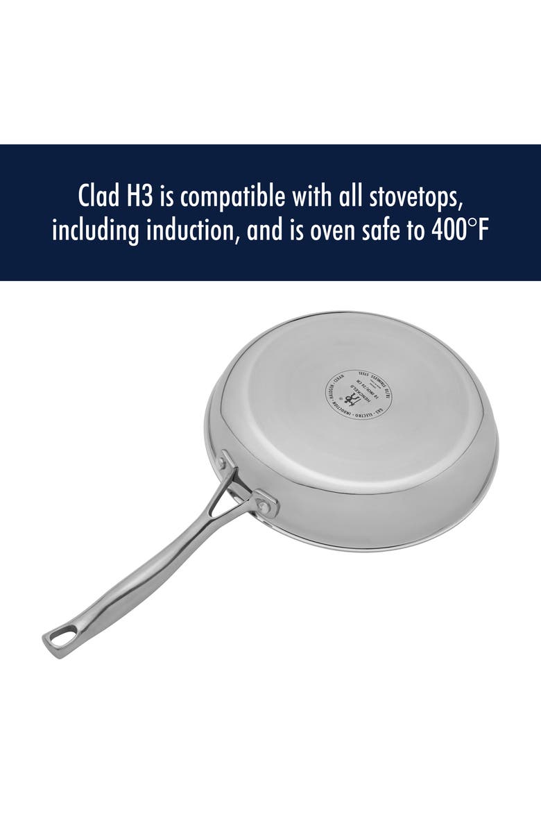 HENCKELS CUTLERY Clad Ceramic Nonstick Pan Set, Alternate, color, Silver