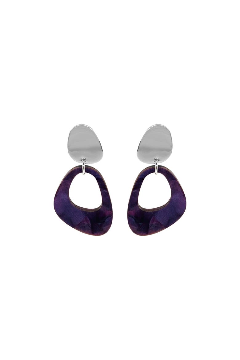 Pebble Drop Earrings, Main, color, Amethyst Pearl