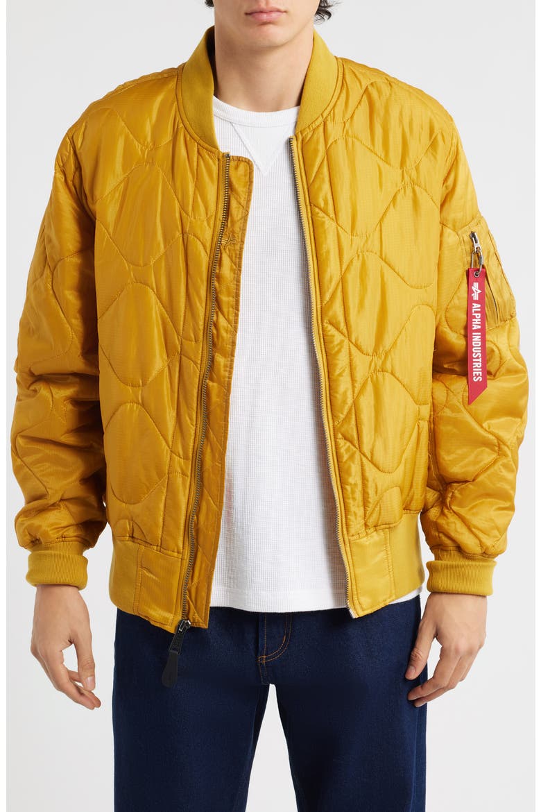 L-2B Relaxed Water Resistant Quilted Bomber Jacket (Men) | Nordstrom