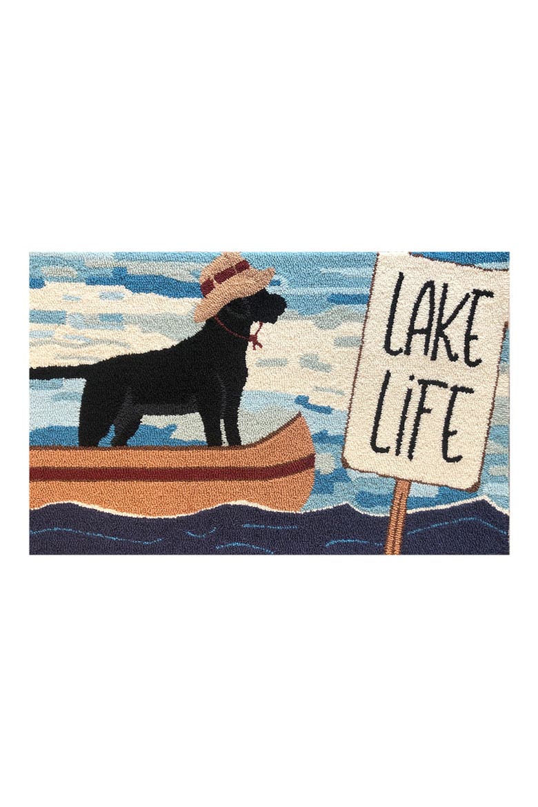 Lake Life Lab Doormat, Main, color, BLUE MULTI