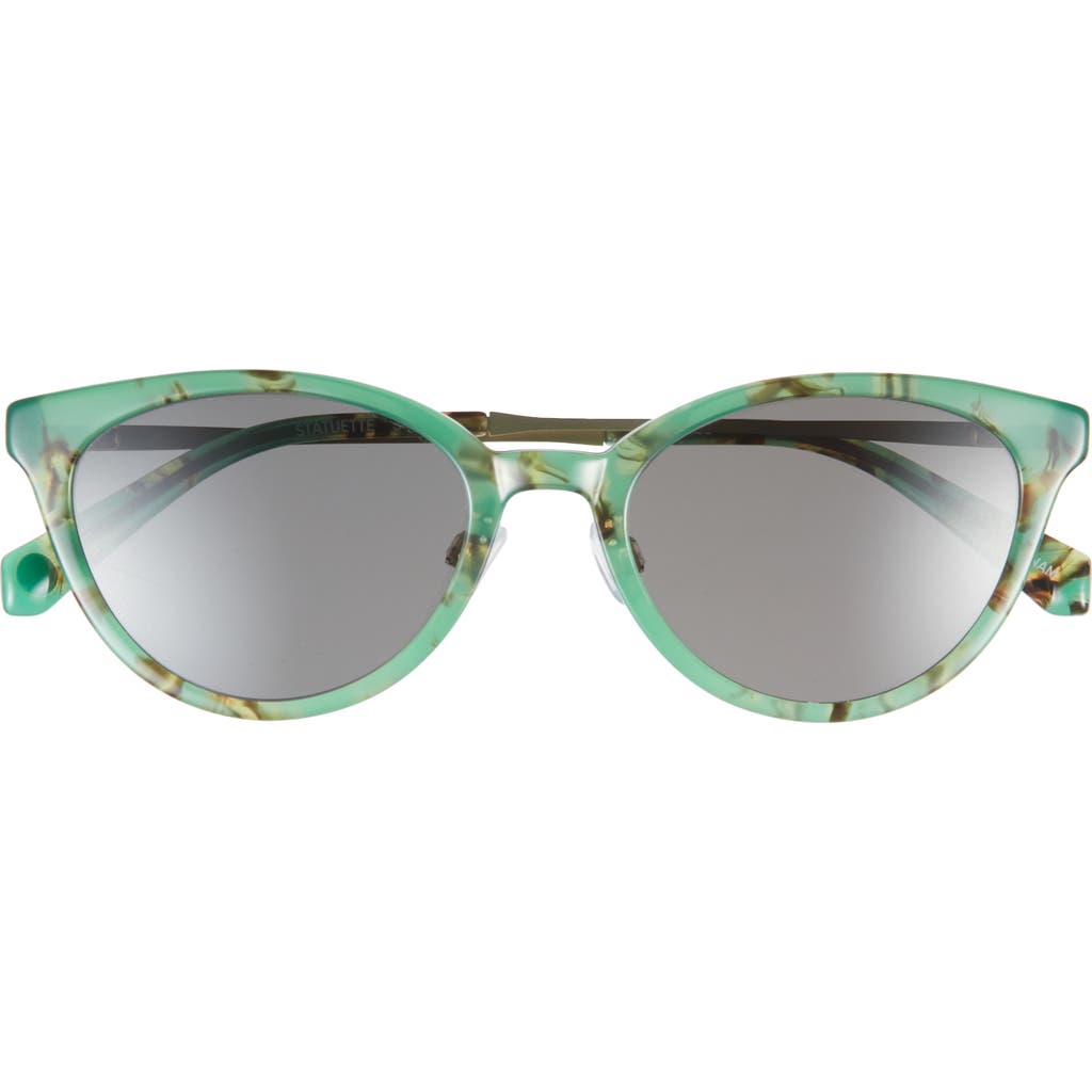 eyebobs Statuette 51mm Polarized Cat Eye Sunglasses in Jade Marble /Gunmetal /Grey