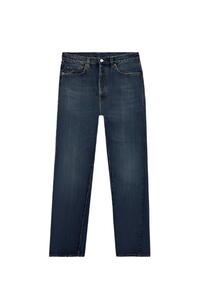 911 Superjohn Japan Selvedge 5 Pocket High Waist Denim Pants, Main, color, Stone Wash