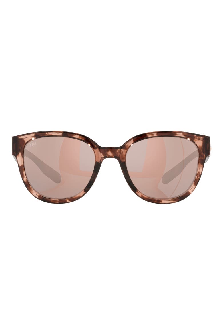 Salina 53mm Mirrored Polarized Rectangular Sunglasses, Main, color, SILVER MIRROR