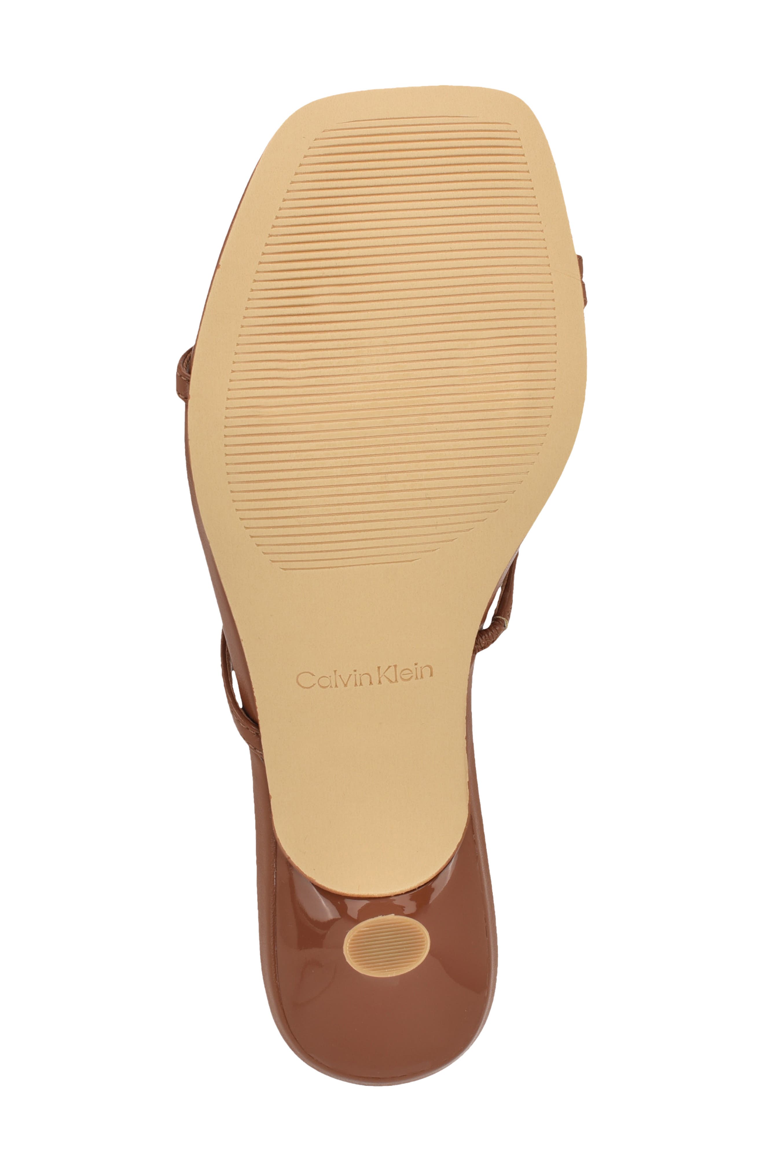 Calvin Klein Axella Toe Loop Sandal, Alternate, color, Dark Natural