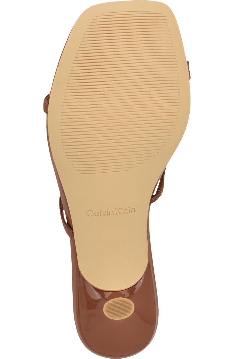 Calvin Klein Axella Toe Loop Sandal, Alternate, color, Dark Natural