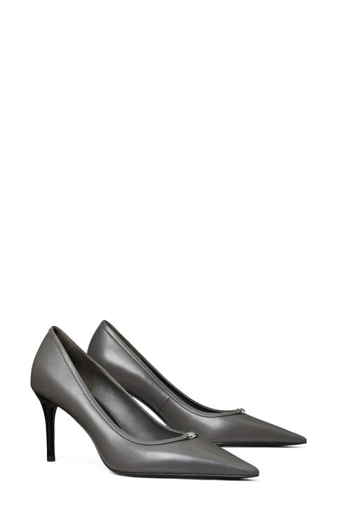 Double T Buckle Pointed Toe Pump