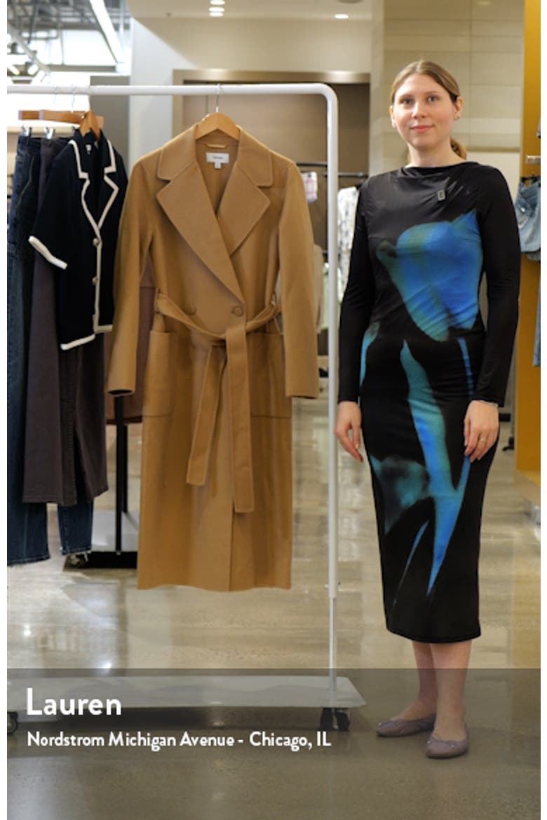 Lucia Belted Wool Blend Coat video