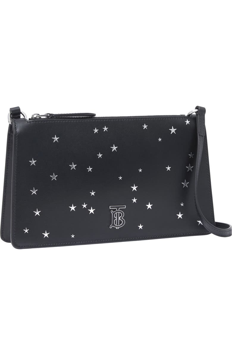 Burberry Star TB Logo Leather Crossbody Bag, Alternate, color,