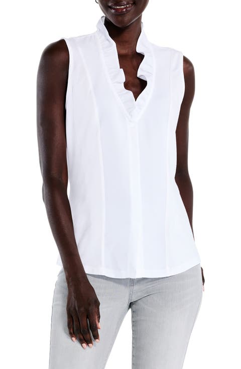 NIC+ZOE Ruffled Around Sleeveless Top (Regular & Petite)