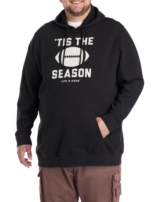 LIFE IS GOOD Big & Tall Tis The Season Hoodie in Black  product
