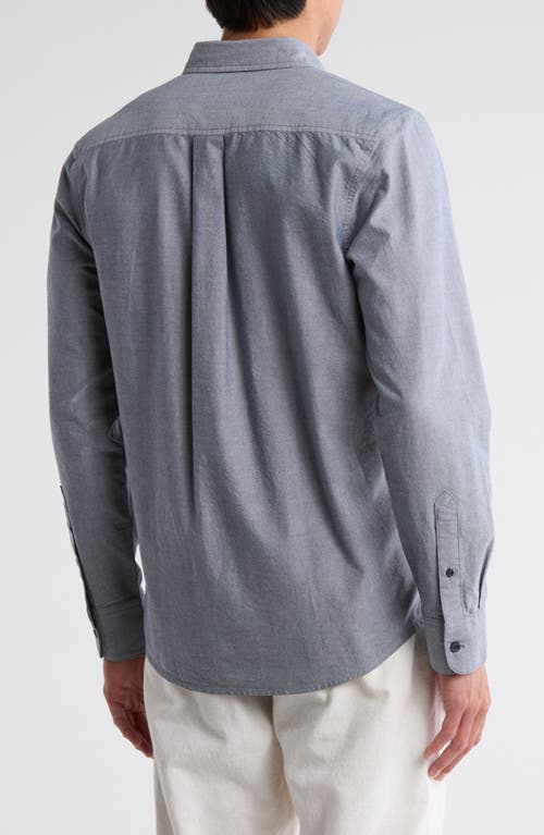 14th & Union Solid Cotton Button-down Shirt In Navy Blazer- White