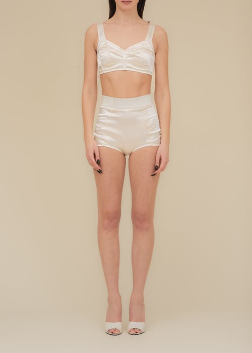Contessa Mills Seraphim Satin Stretch-fit Knickers In Neutral
