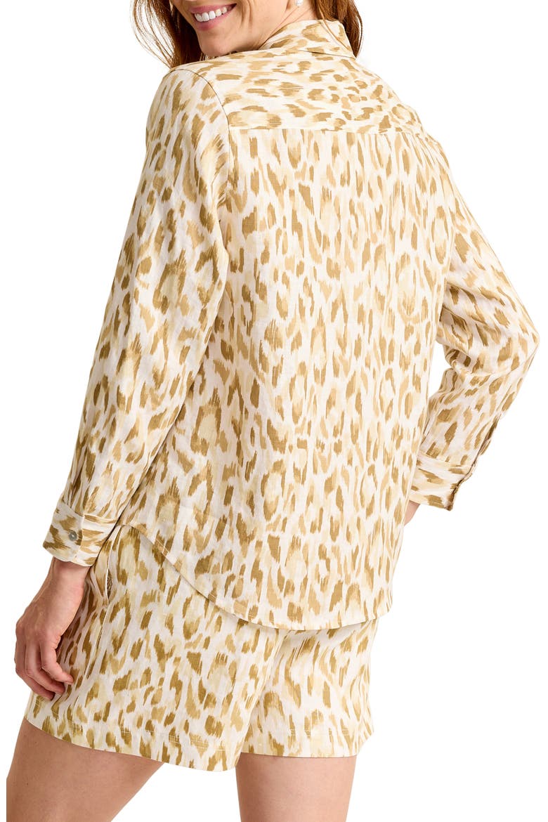 Cheetah Cove Linen Shirt, Alternate, color, COCONUT