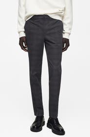 MANGO Check Slim Fit Pants