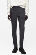 MANGO Check Slim Fit Pants