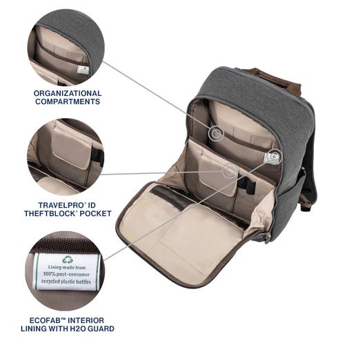 Travelpro Platinum Elite Laptop Travel Backpack In Vintage Grey