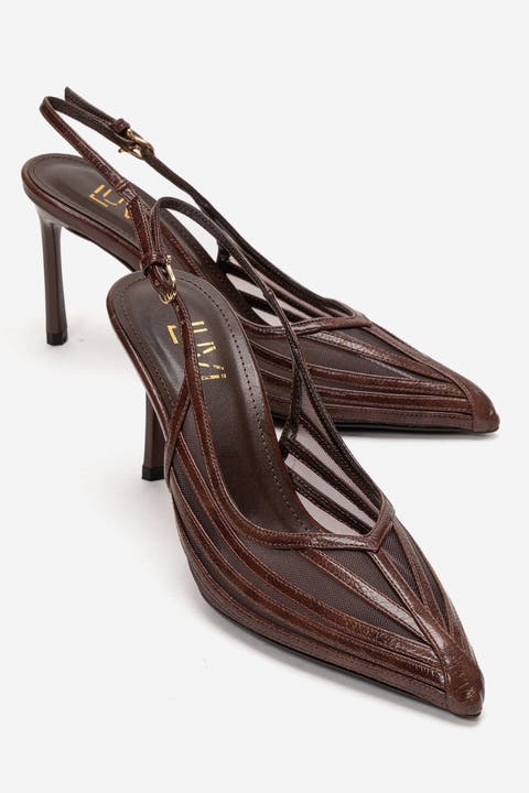 Eleana Slingback Mesh Stiletto Pump