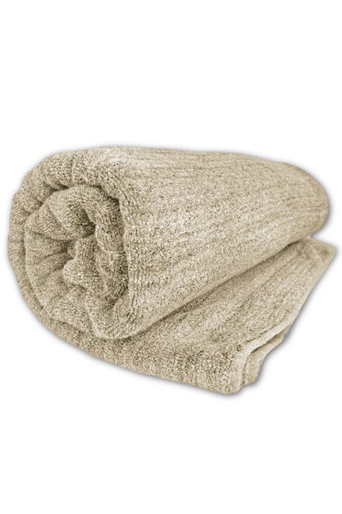 BedVoyage Melange Viscose Cotton Blend Odor & Mildew Resistant Bath Sheet Towel, 1pc in Sand 
