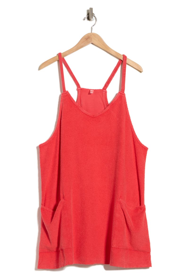 Hot Shot Mini Towel Terry Onesie, Main, color, GRAPEFRUIT