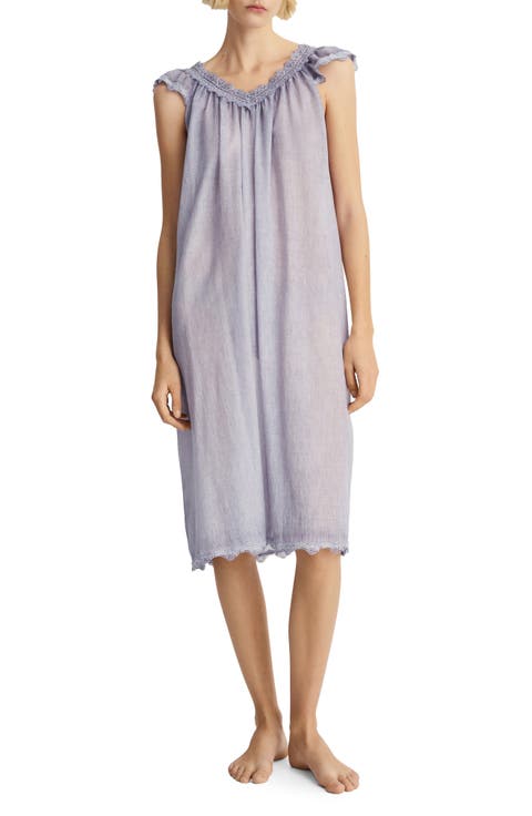 Lace Accent Cotton Night Gown