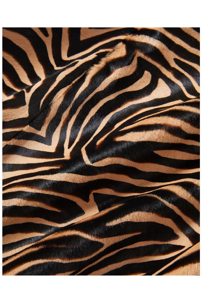 Ohemia Zebra Print Genuine Calf Hair Skirt, Alternate, color, TAN MULTI