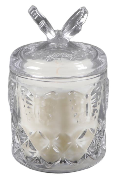 Butterfly Clear Glass Candle