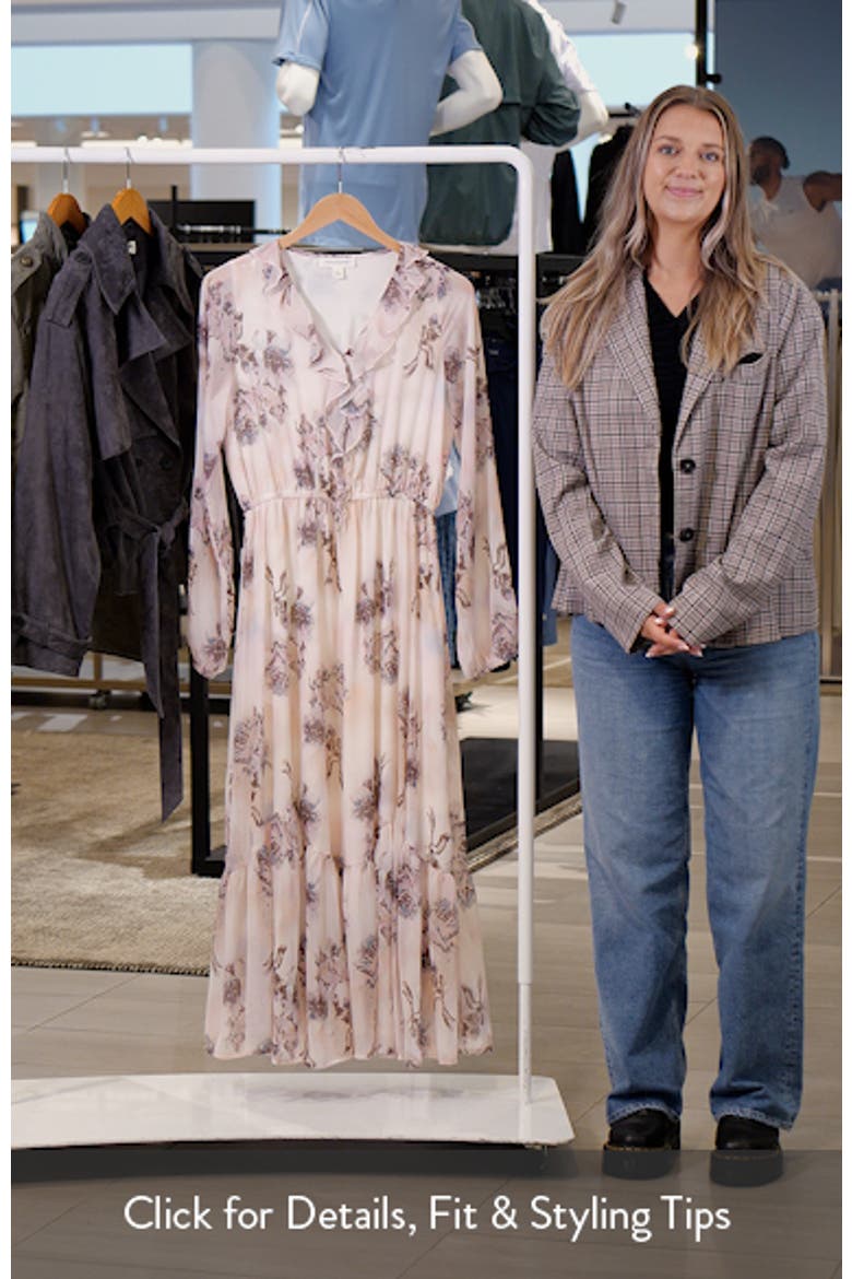 Ruffle Chiffon Maxi Dress video