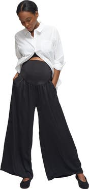 Ingrid & Isabel Flowy Wide Leg Woven Maternity Pant