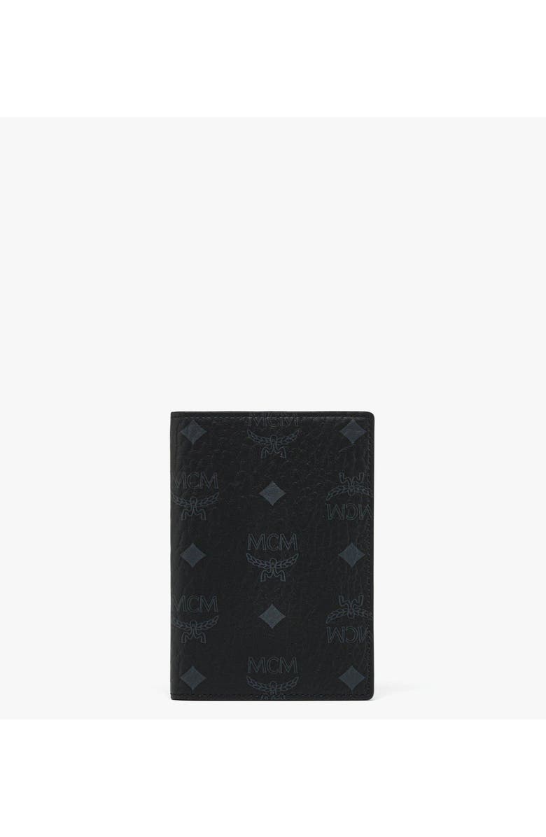 MCM Ottomar Passport Holder in Visetos, Main, color, Black