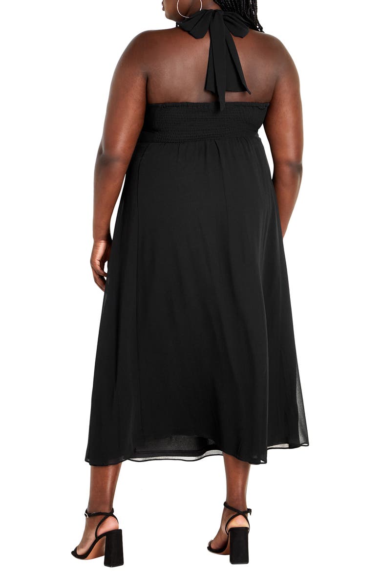 Everlee Halter Dress, Alternate, color, BLACK