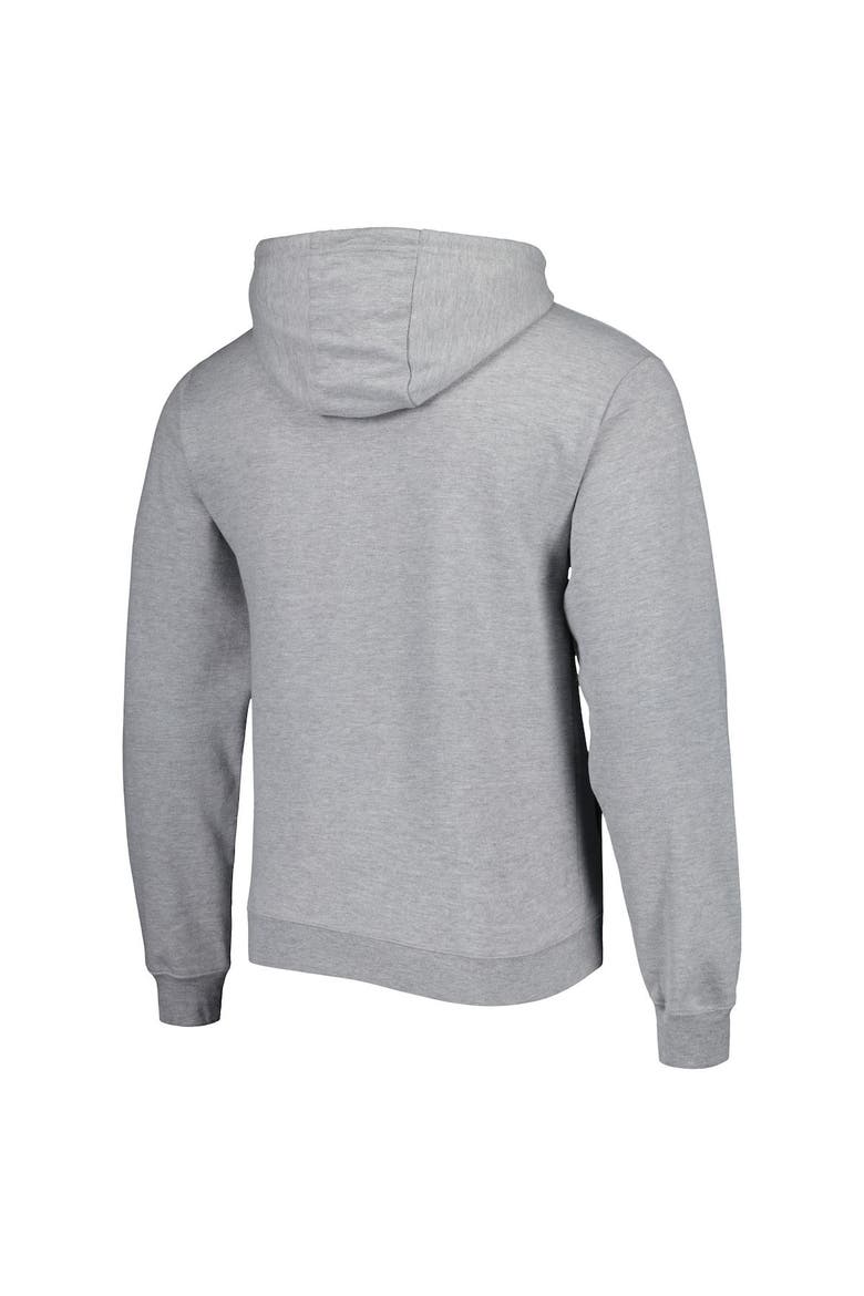 Men's League Collegiate Wear Heather Gray Clemson Tigers Arch Essential Fleece Pullover Hoodie, Alternate, color, Gray