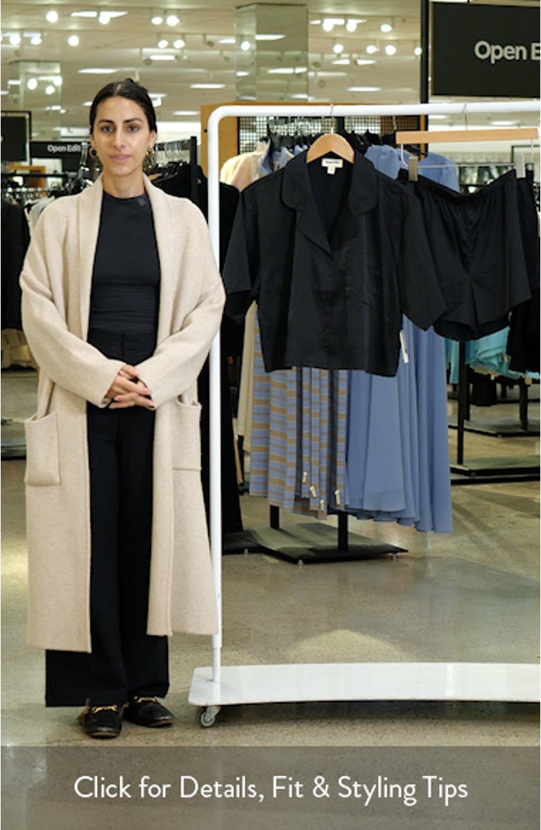 Boxy Stretch Satin Short Pajamas, sales video thumbnail