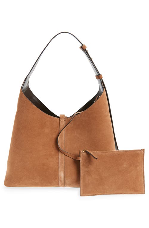 Strathberry Kite Suede Hobo Bag In Beige