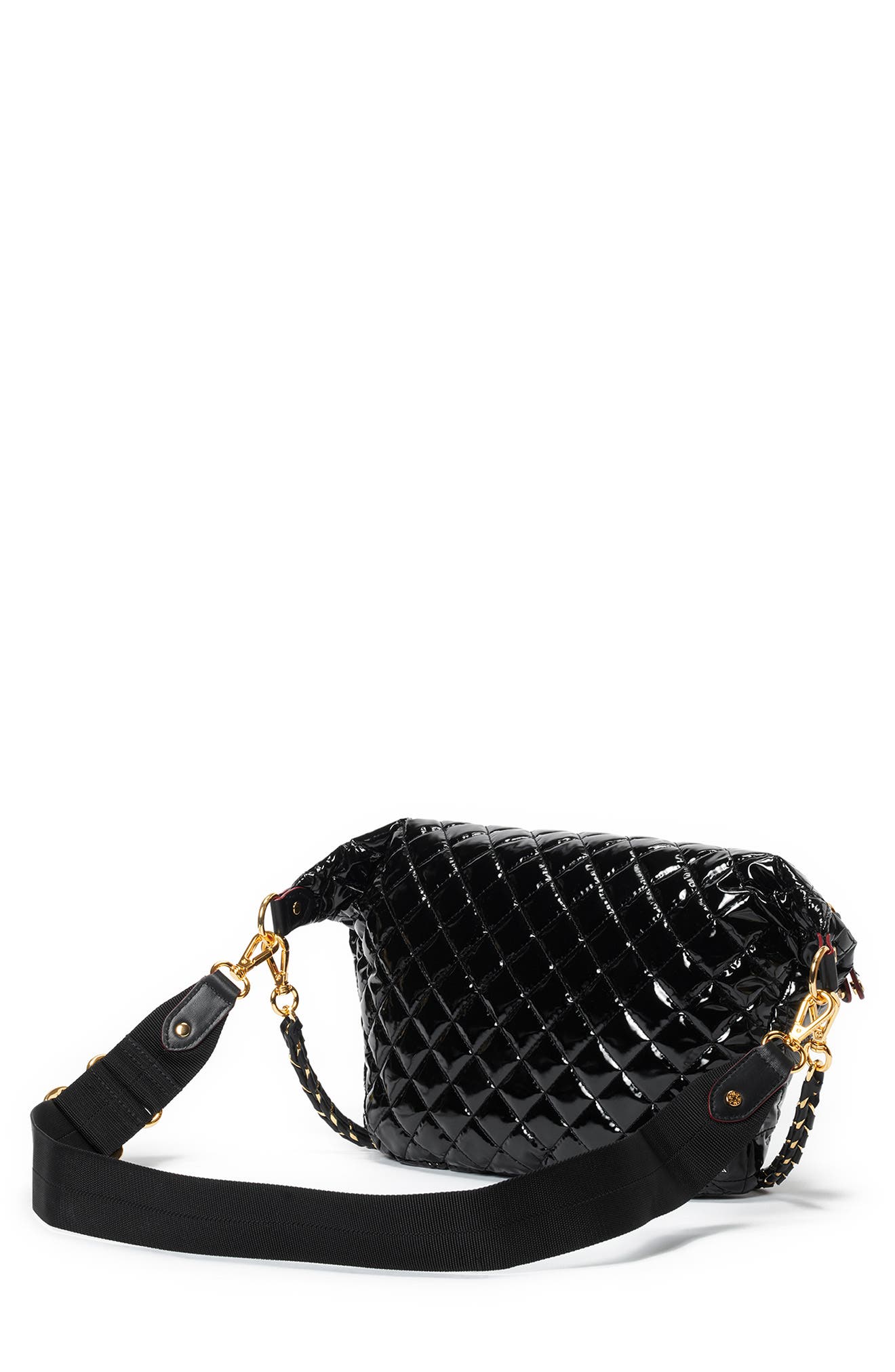 Crossbody Belt Bag, Alternate, color, BLACK LACQUER