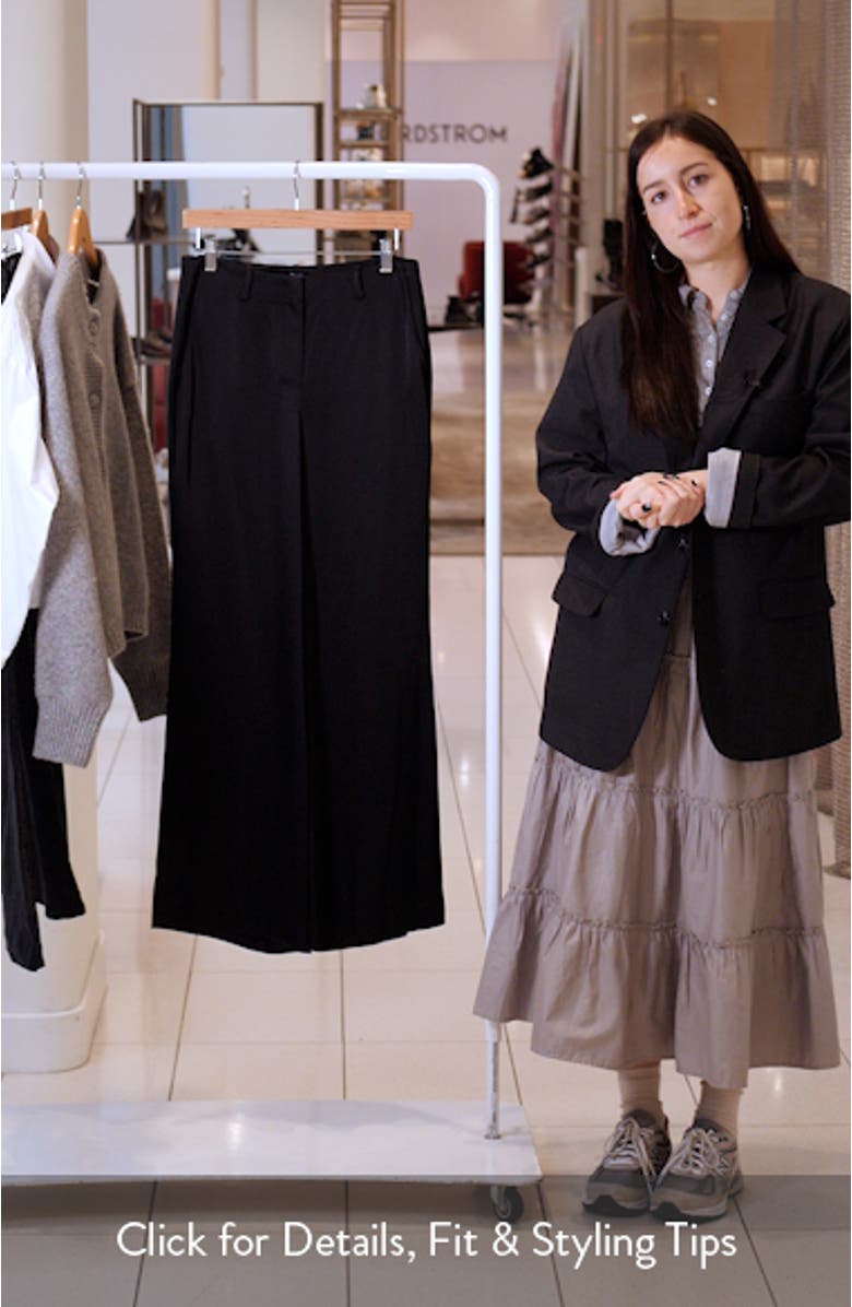 Fluid Satin Wide Leg Pants, sales video thumbnail