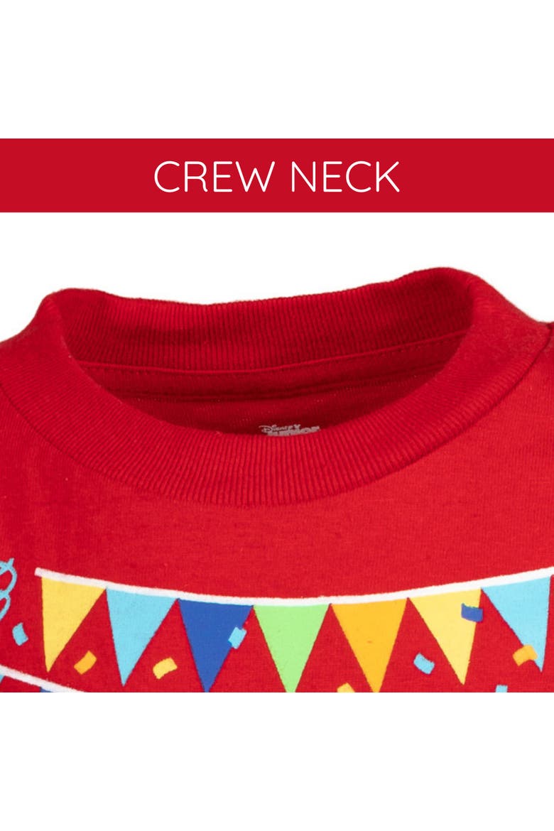 Cars Short Sleeve Birthday T-Shirt, Alternate, color, Mickey Mouse Red