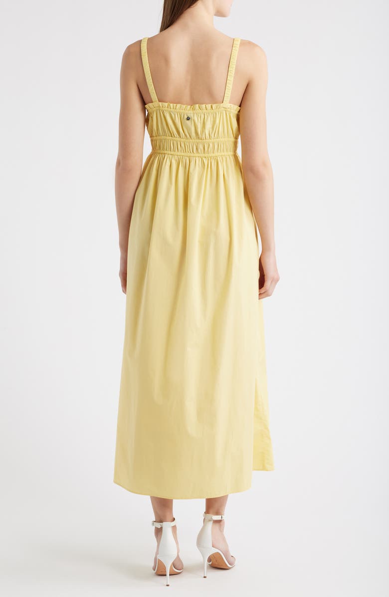 BOSS Orange Dalza Shirred Cotton Maxi Dress, Alternate, color, Juicy Yellow
